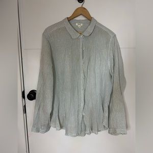 Flowy Blouse with Gold Threading